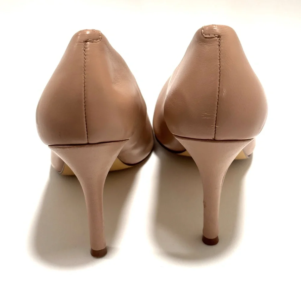 Nine West Nude/Tan Pump Heels Size 7 - Picture 5 of 8